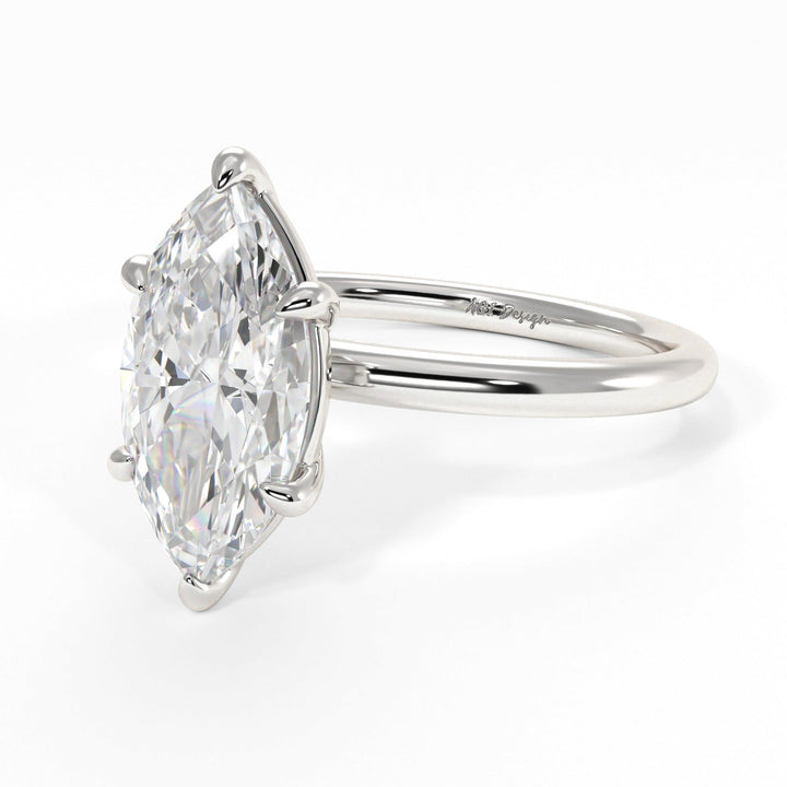 AGI Design Eden Marquise Lab Created Diamond Engagement Ring