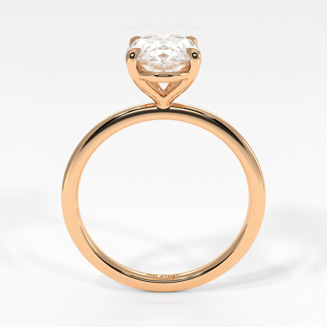 AGI Design Eden Oval Lab Created Diamond Engagement Ring