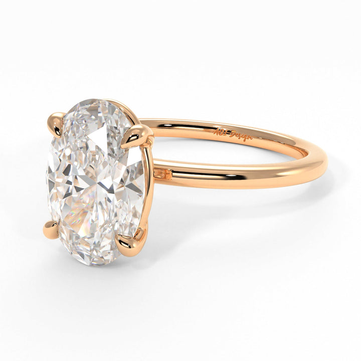 AGI Design Eden Oval Lab Created Diamond Engagement Ring