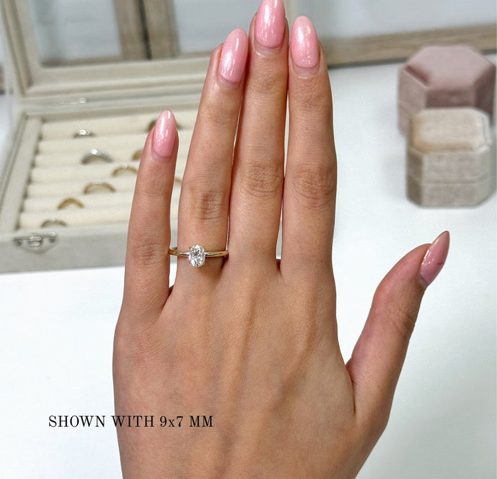 AGIDesignShop Eden Oval Moissanite  Engagement Ring