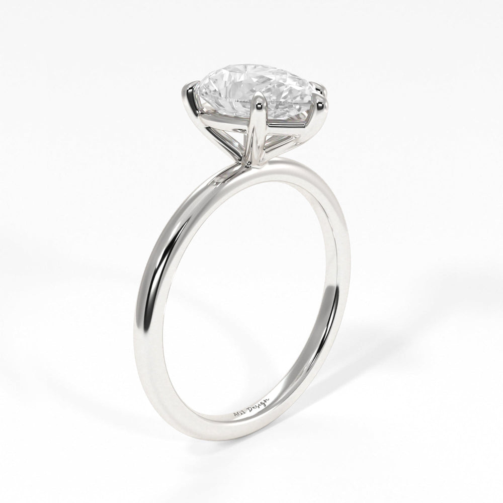 AGI Design Eden Pear Shape Lab Created Diamond Engagement Ring