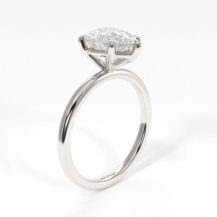 AGI Design Eden Pear Shape Lab Created Diamond Engagement Ring