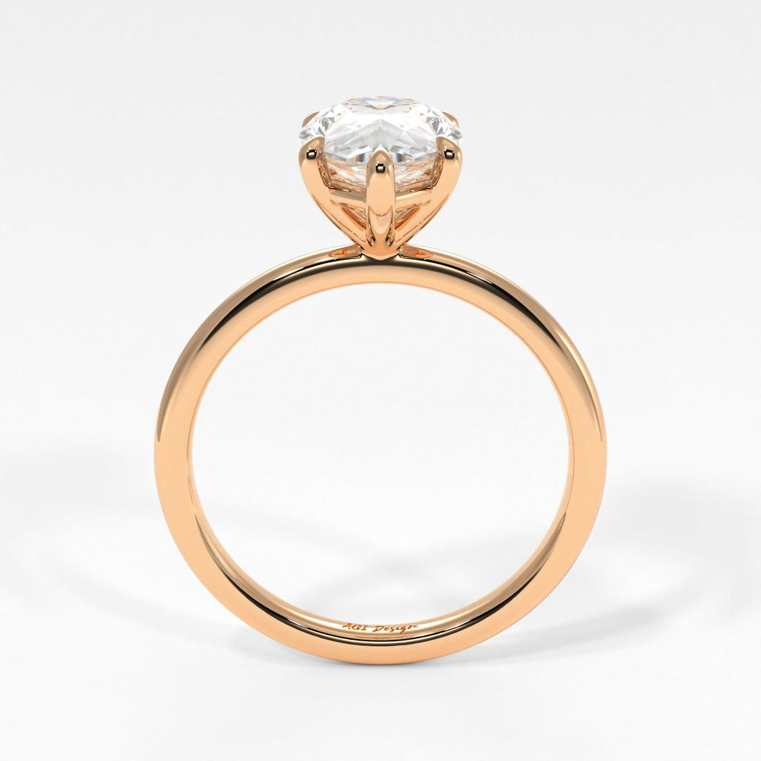 AGI Design Eden Pear Shape Lab Created Diamond Engagement Ring
