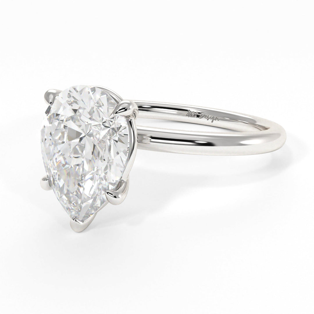 AGI Design Eden Pear Shape Lab Created Diamond Engagement Ring