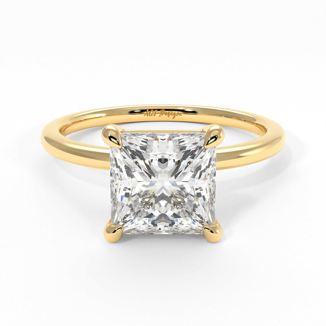 AGI Design Eden Princess Cut Lab Created Diamond Engagement Ring