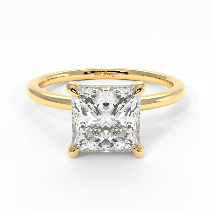 AGI Design Eden Princess Cut Lab Created Diamond Engagement Ring