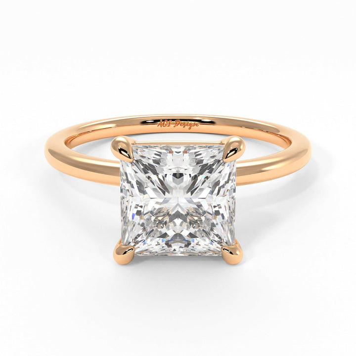 AGI Design Eden Princess Cut Lab Created Diamond Engagement Ring