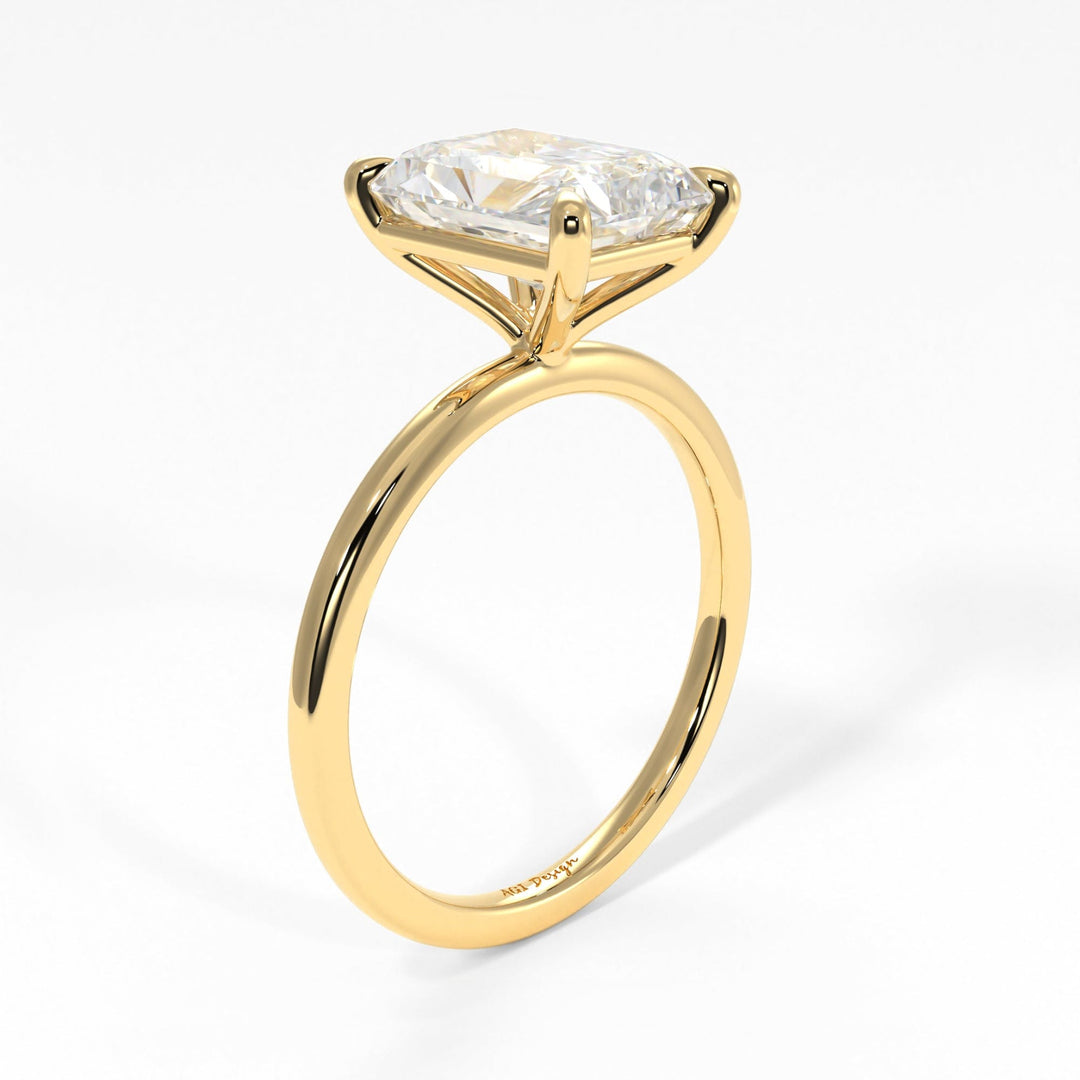 AGI Design Eden Radiant/Emerald Lab Created Diamond Engagement Ring