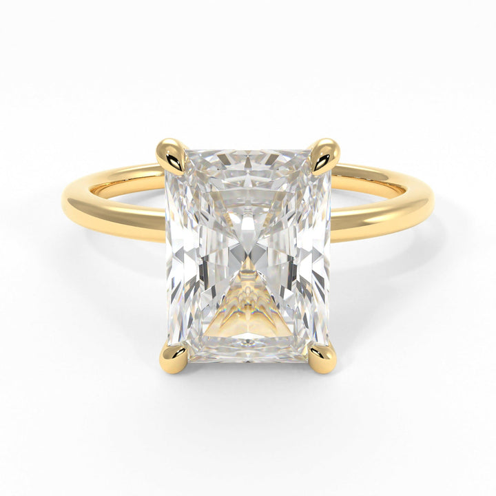 AGI Design Eden Radiant/Emerald Lab Created Diamond Engagement Ring
