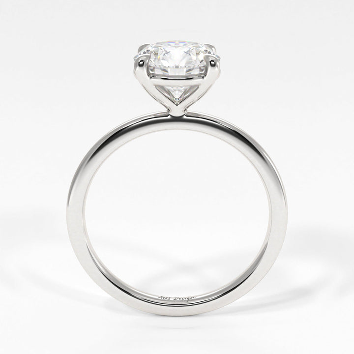 AGI Design Eden Round Lab Created Diamond Engagement Ring