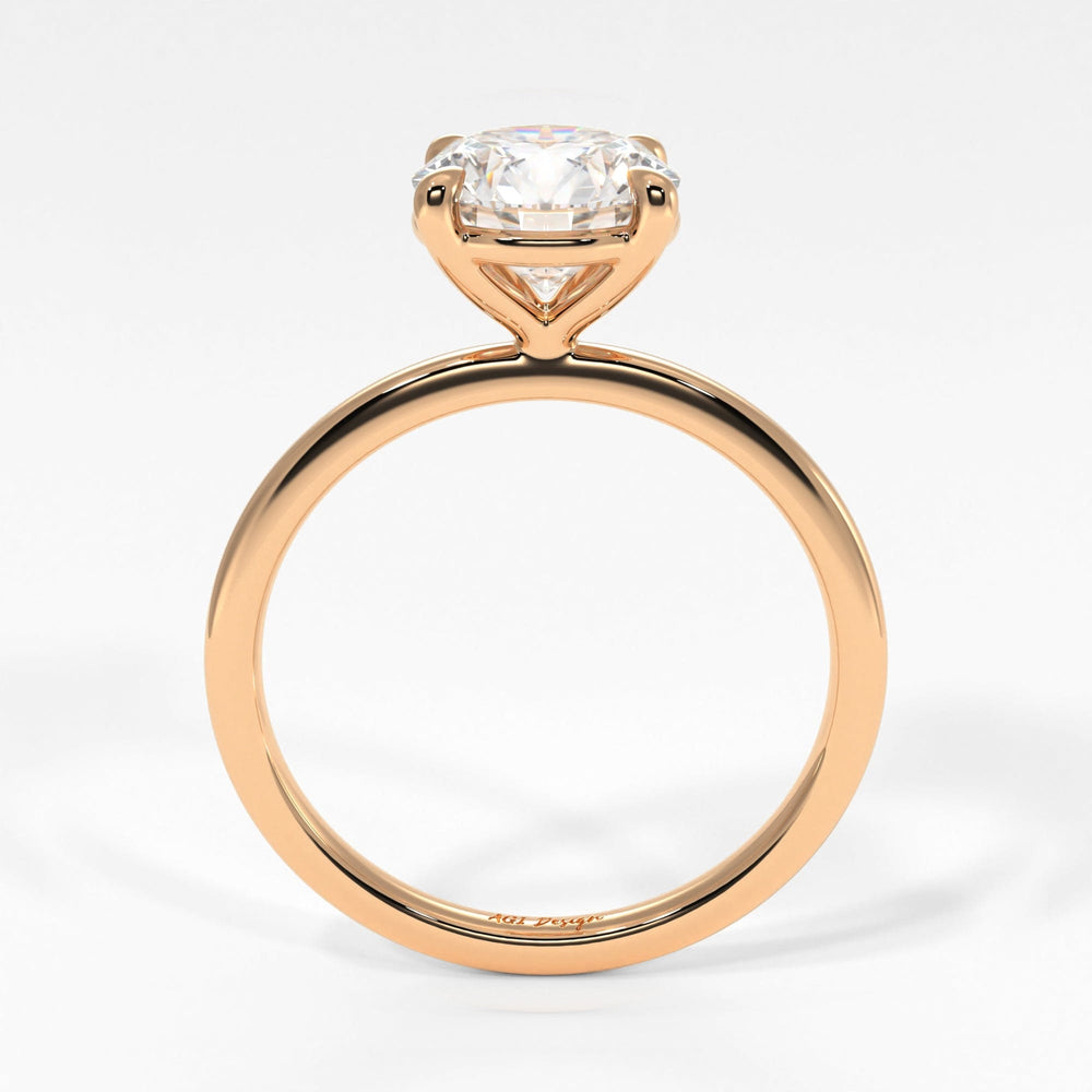 AGI Design Eden Round Lab Created Diamond Engagement Ring