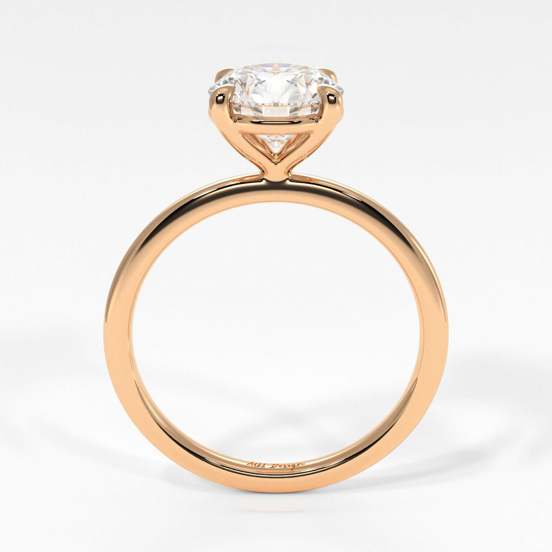 AGI Design Eden Round Lab Created Diamond Engagement Ring