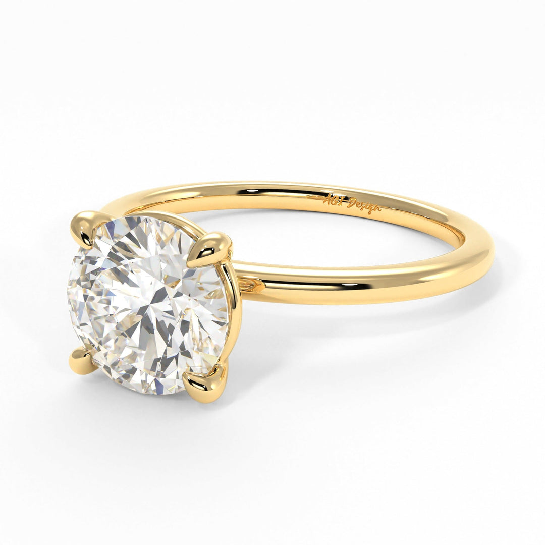 AGI Design Eden Round Lab Created Diamond Engagement Ring