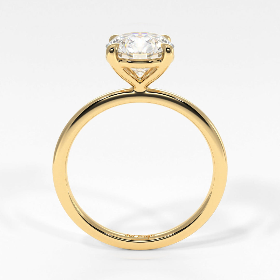 AGI Design Eden Round Lab Created Diamond Engagement Ring