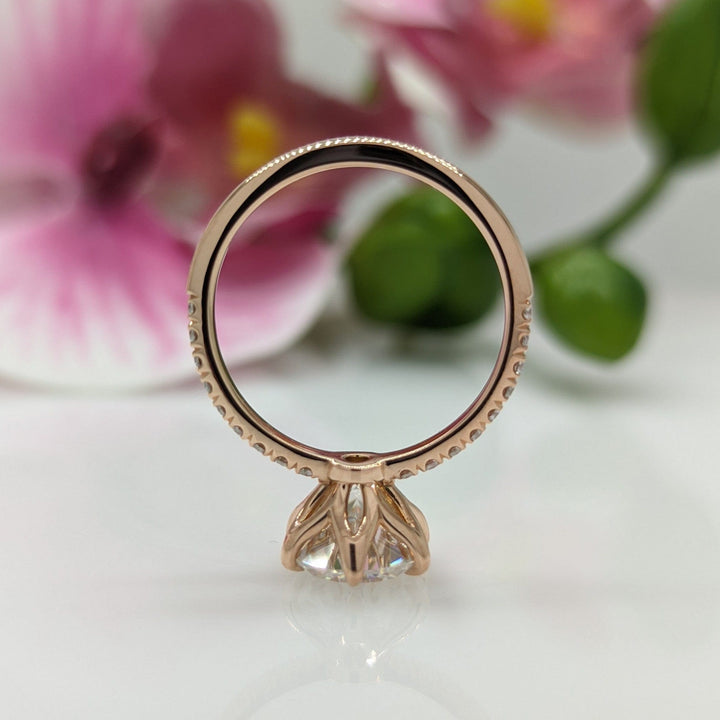 AGI Design Ella Round Lab Created Diamond Engagement Ring