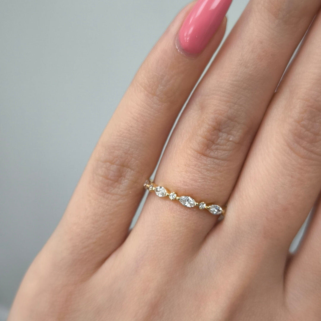 AGIDesignShop Elly Lab-Created Diamonds Wedding Band