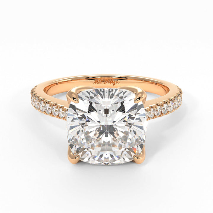 AGI Design Elsa Cushion Cut Lab Created Diamond Engagement Ring
