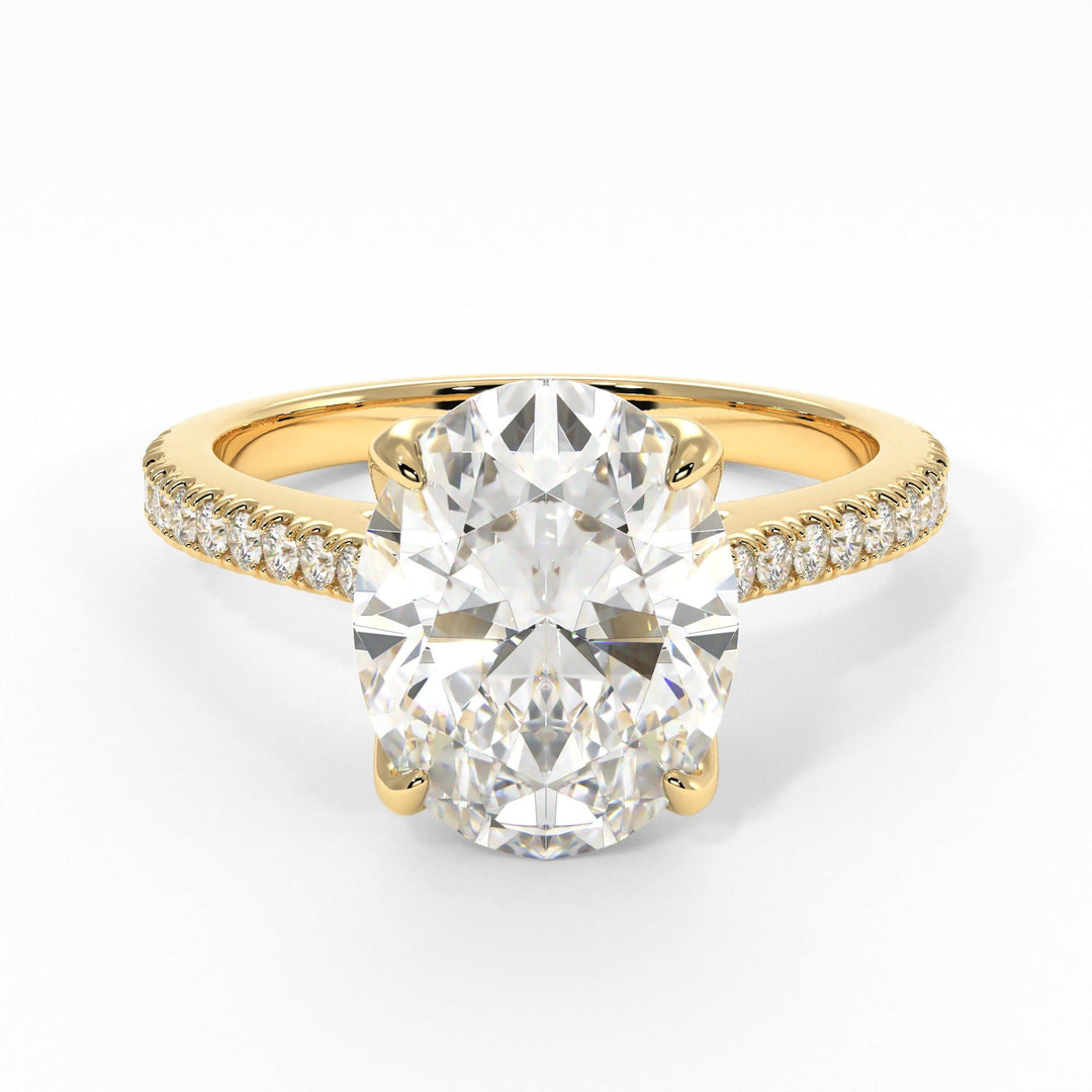 AGI Design Elsa Oval Lab Created Diamond Engagement Ring