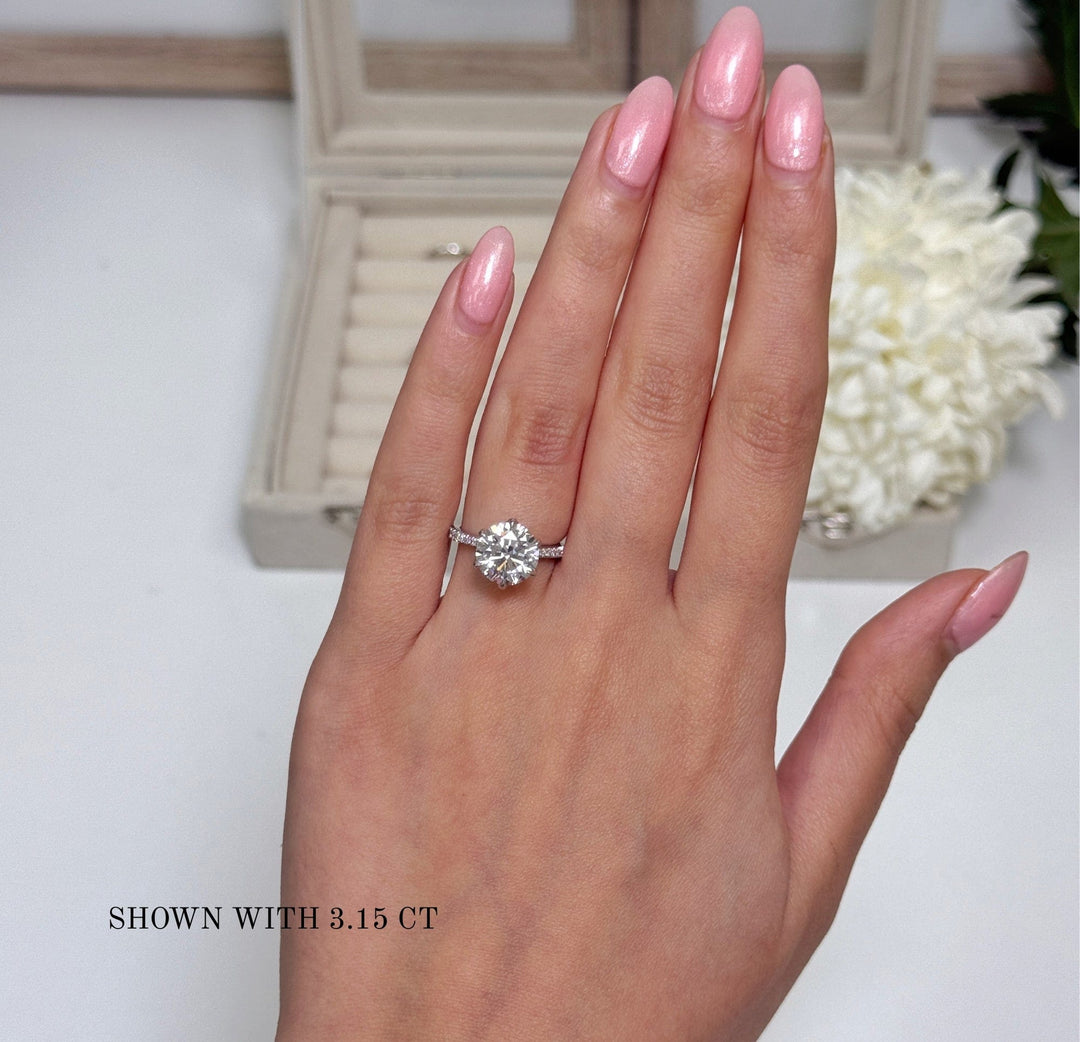 AGI Design Elsa Round Lab Created Diamond Engagement Ring