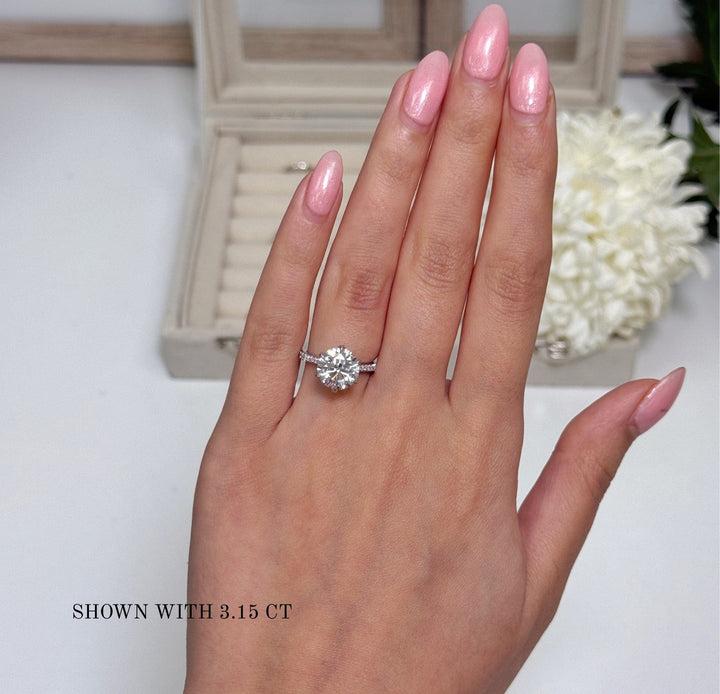 AGI Design Elsa Round Lab Created Diamond Engagement Ring