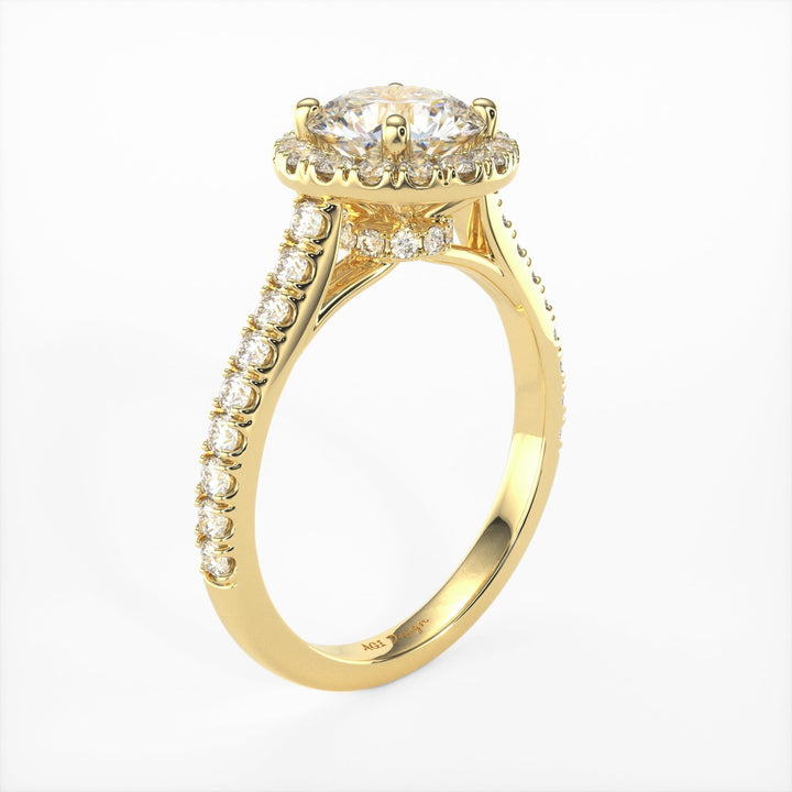 AGI Design Emily Round Lab Created Diamond Engagement Ring
