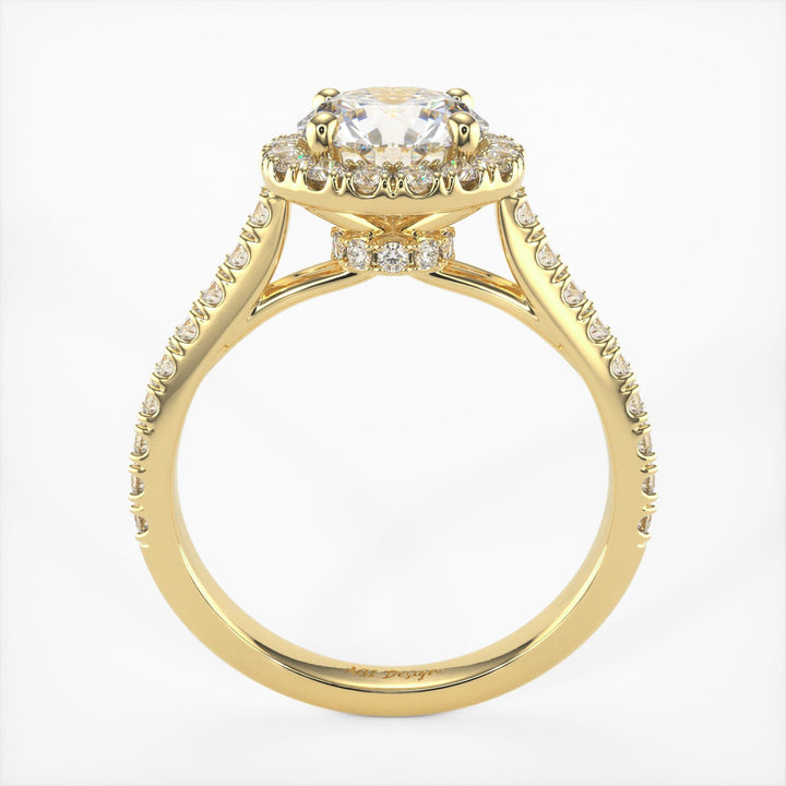 AGI Design Emily Round Lab Created Diamond Engagement Ring