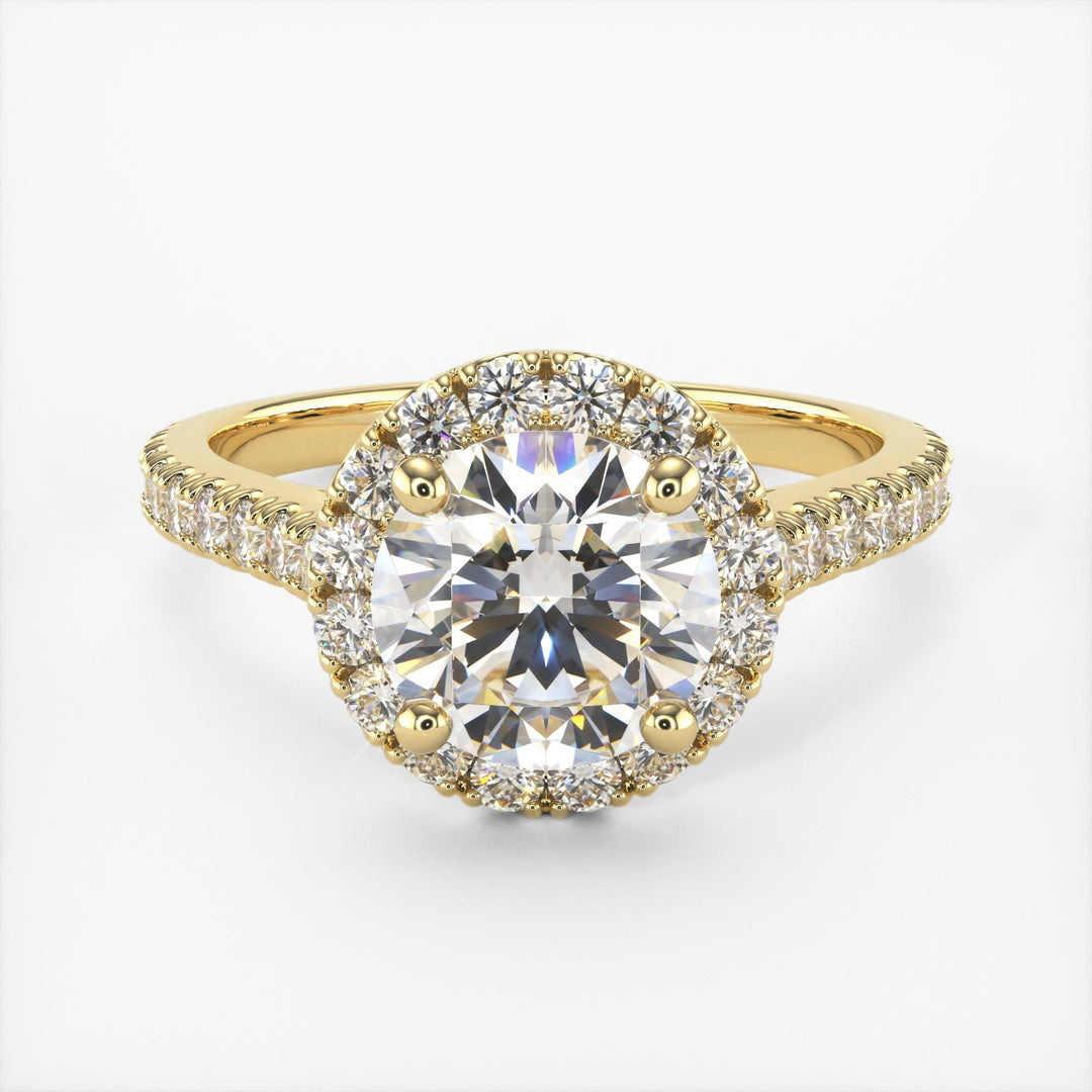 AGI Design Emily Round Lab Created Diamond Engagement Ring