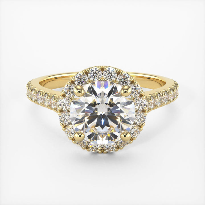 AGI Design Emily Round Lab Created Diamond Engagement Ring