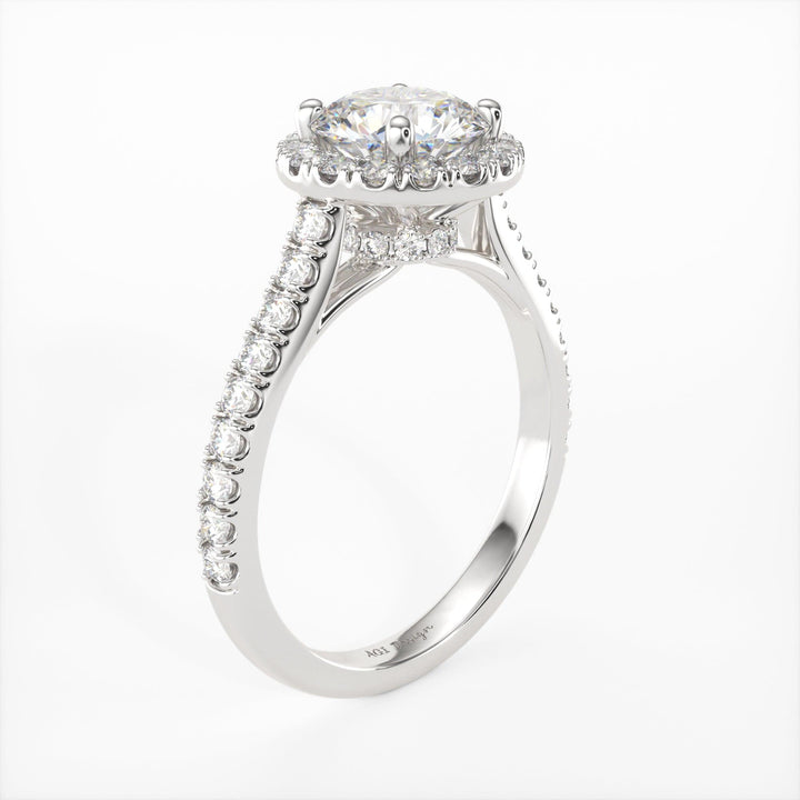 AGI Design Emily Round Lab Created Diamond Engagement Ring
