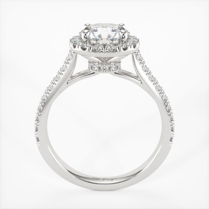 AGI Design Emily Round Lab Created Diamond Engagement Ring