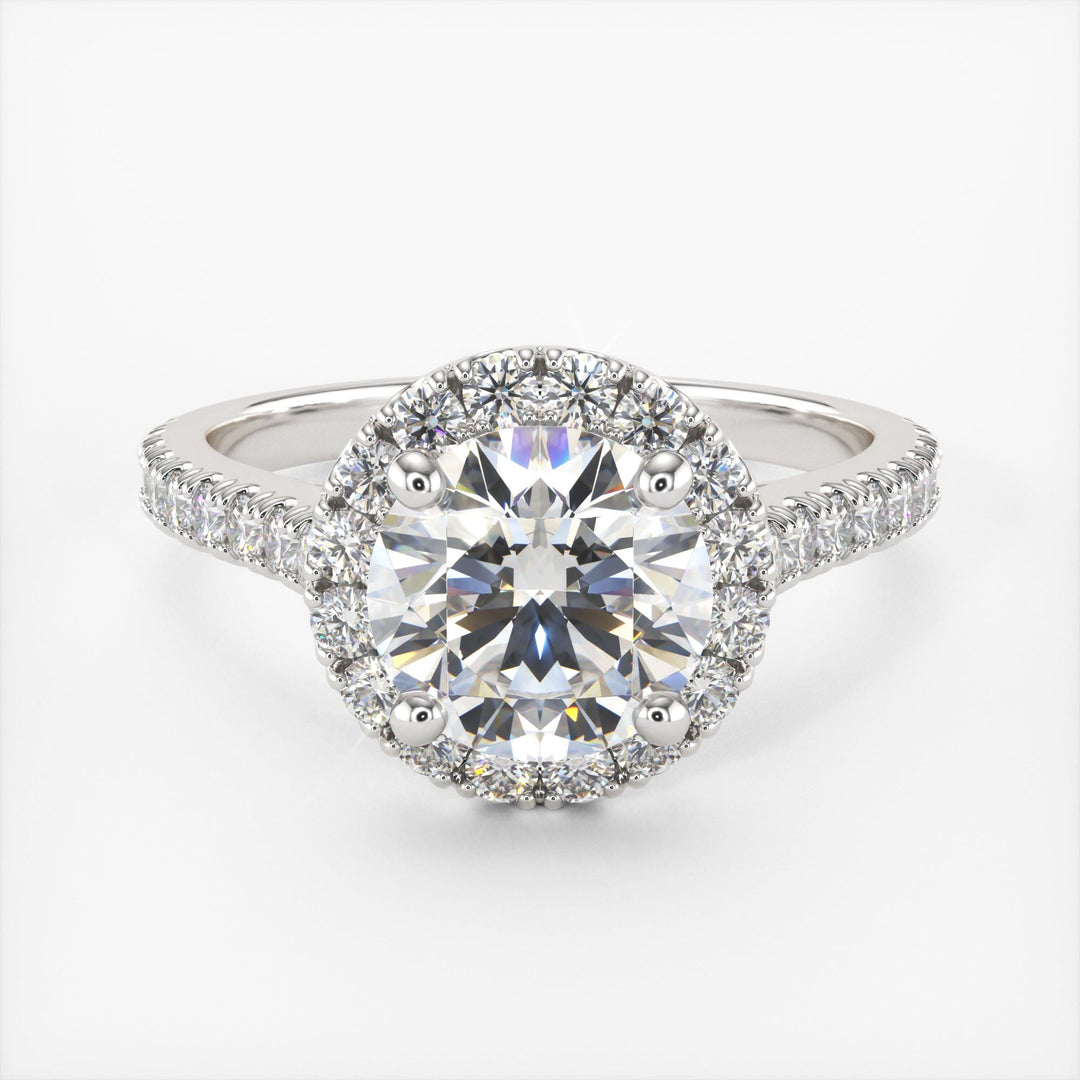 AGI Design Emily Round Lab Created Diamond Engagement Ring