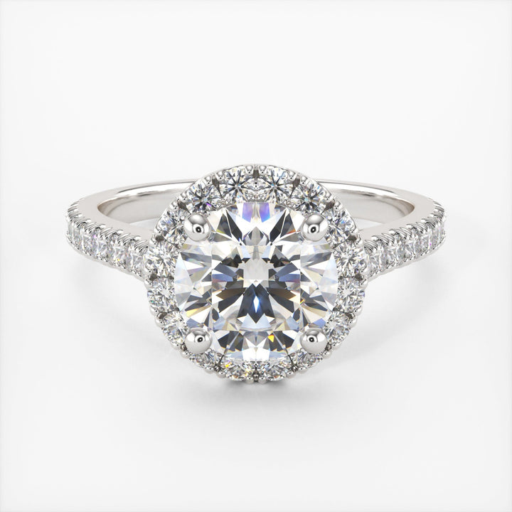 AGI Design Emily Round Lab Created Diamond Engagement Ring