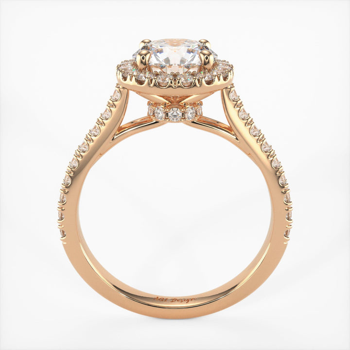 AGI Design Emily Round Lab Created Diamond Engagement Ring