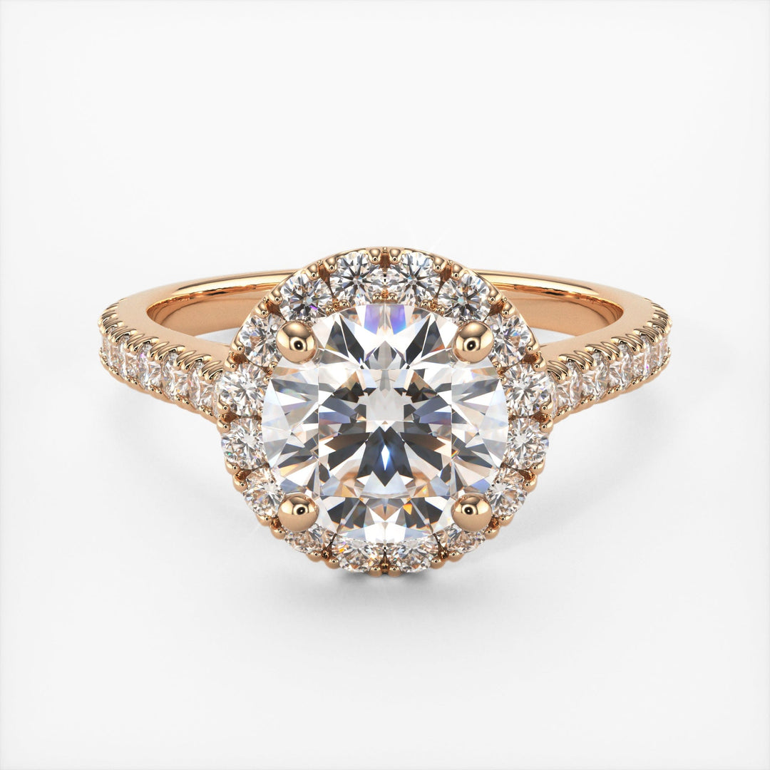 AGI Design Emily Round Lab Created Diamond Engagement Ring
