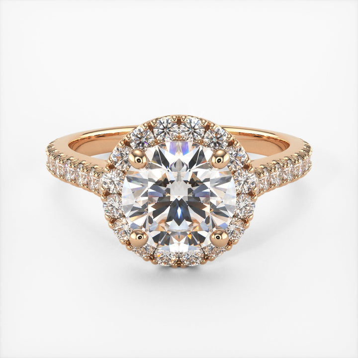 AGI Design Emily Round Lab Created Diamond Engagement Ring