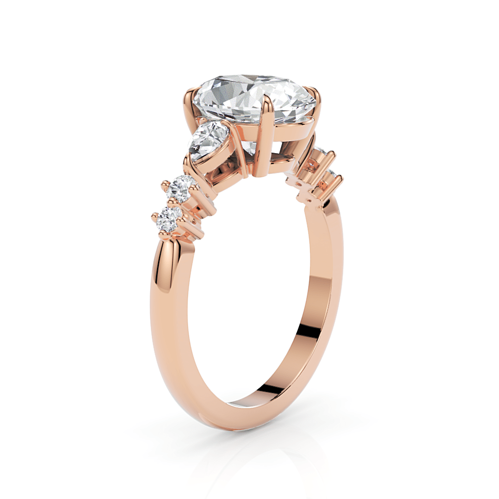 Emma Oval lab created diamond Engagement Ring/AGI Design – AGI Design