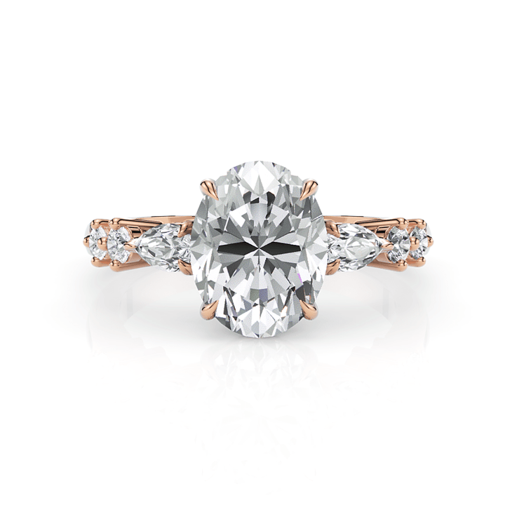 AGI Design Emma Oval Moissanite Engagement Ring