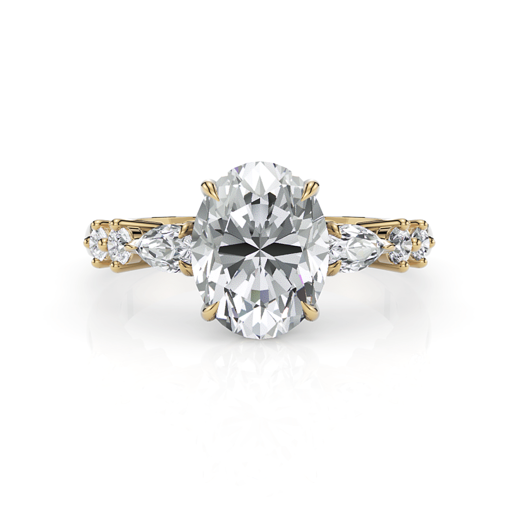 AGI Design Emma Oval Moissanite Engagement Ring