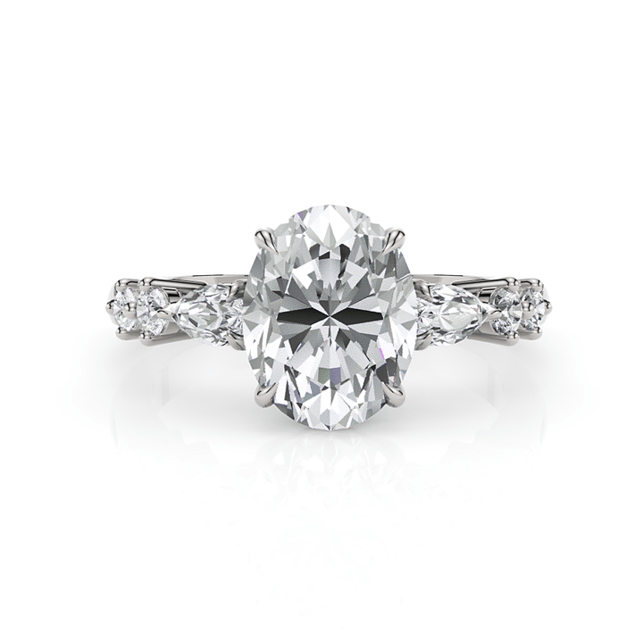 AGI Design Emma Oval Moissanite Engagement Ring