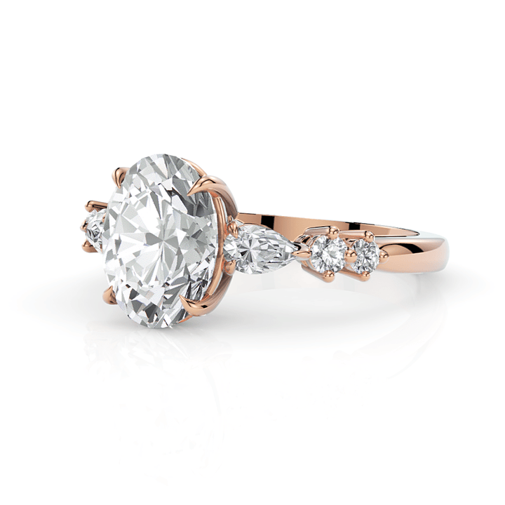 AGI Design Emma Oval Moissanite Engagement Ring