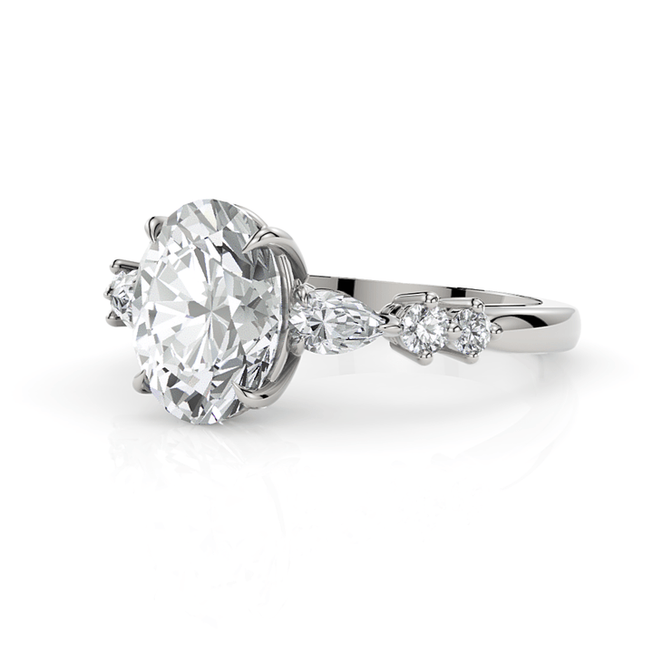 AGI Design Emma Oval Moissanite Engagement Ring