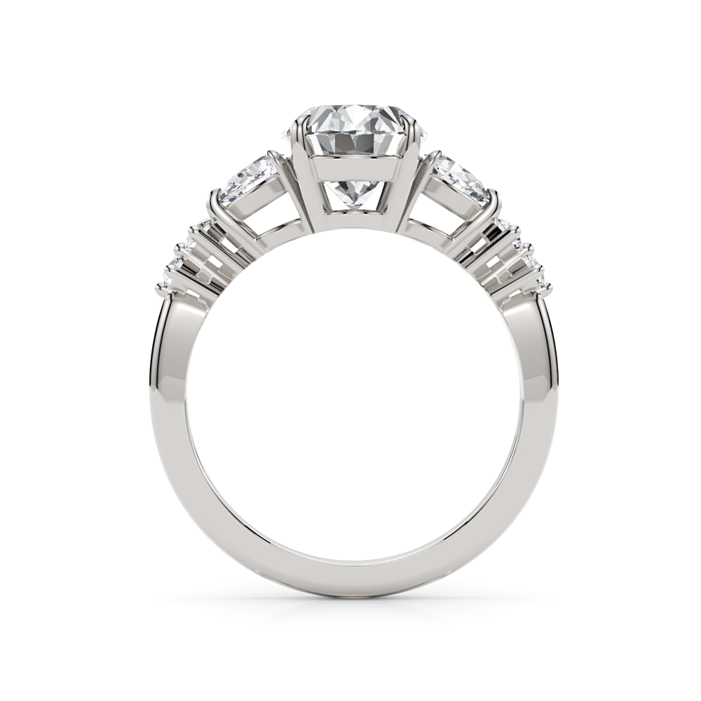 AGI Design Emma Oval Moissanite Engagement Ring