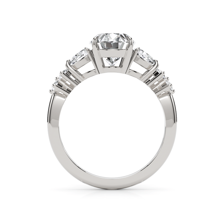 AGI Design Emma Oval Moissanite Engagement Ring