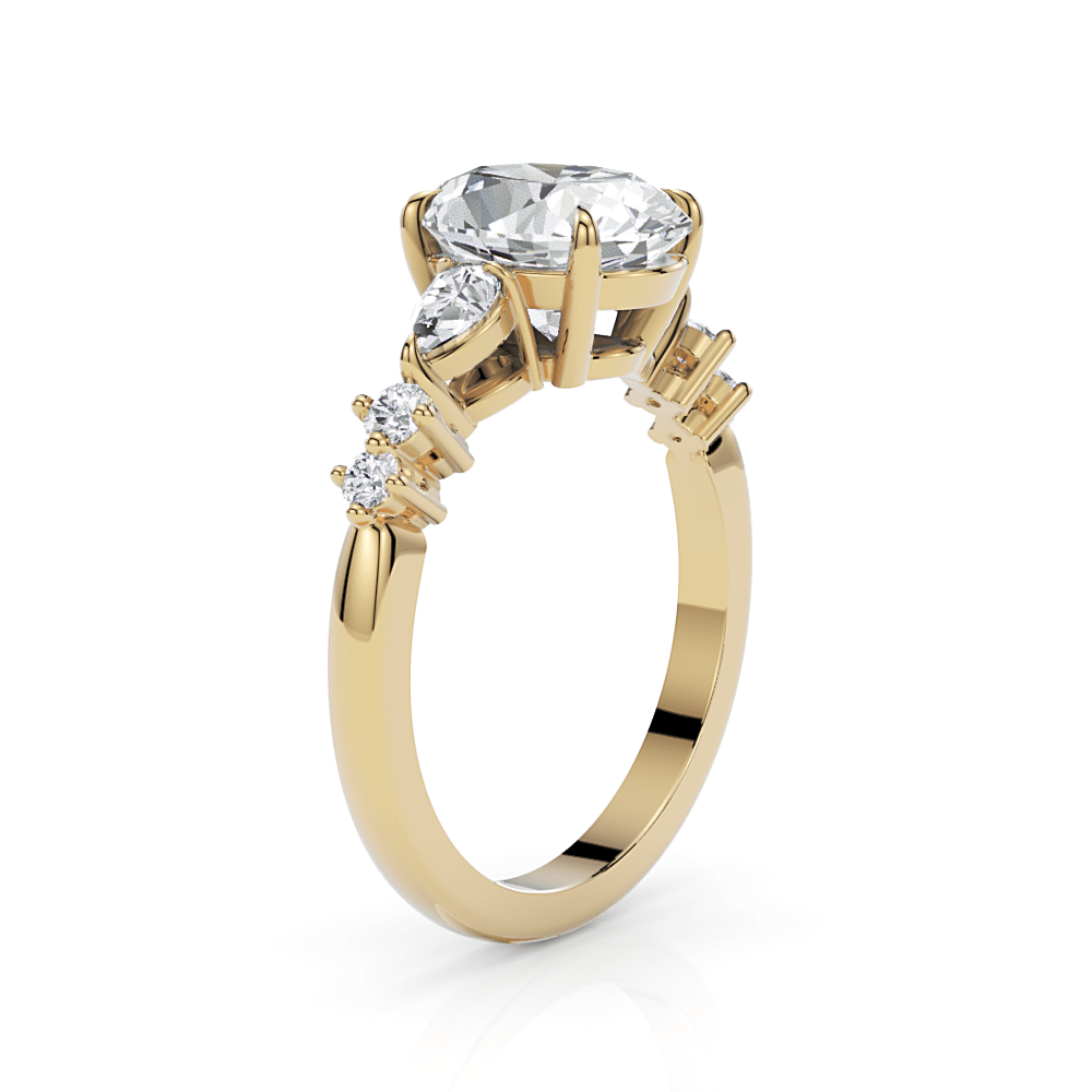 AGI Design Emma Oval Moissanite Engagement Ring