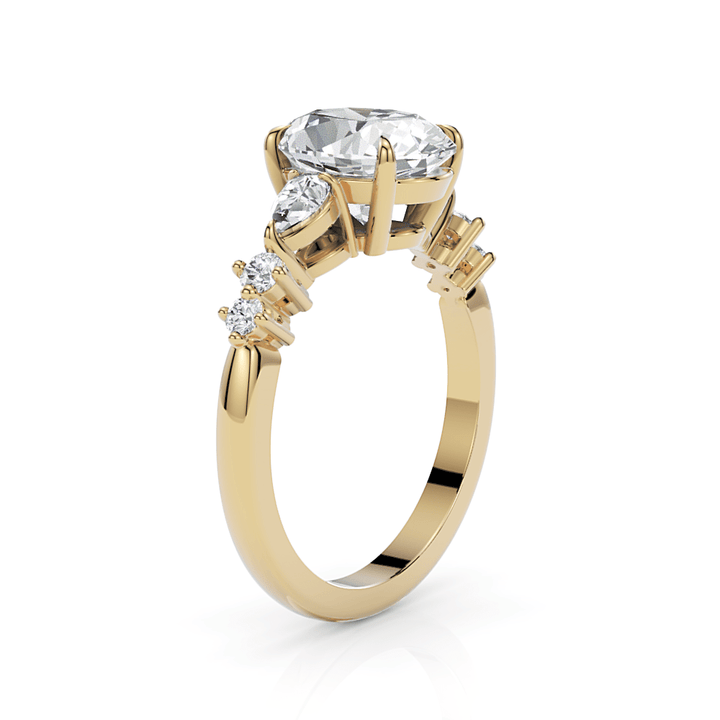 AGI Design Emma Oval Moissanite Engagement Ring