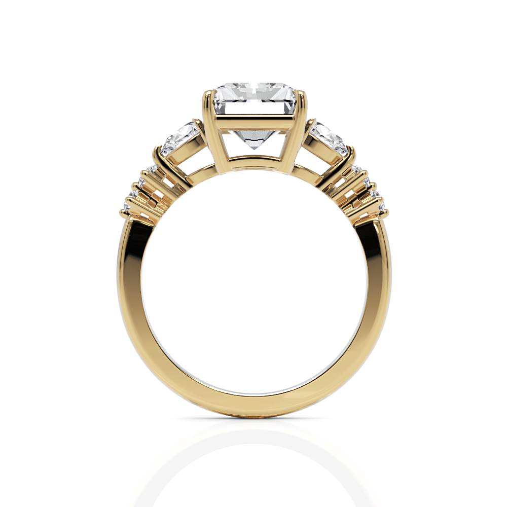 AGI Design Emma Radiant/Emerald Lab Created Diamond Engagement Ring