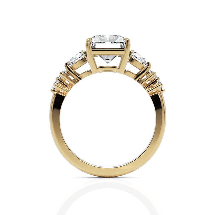 AGI Design Emma Radiant/Emerald Lab Created Diamond Engagement Ring