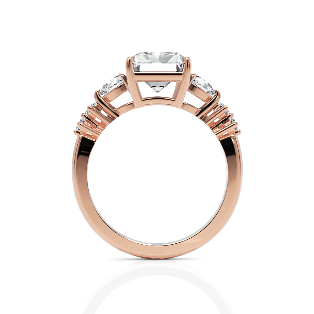 AGI Design Emma Radiant/Emerald Lab Created Diamond Engagement Ring