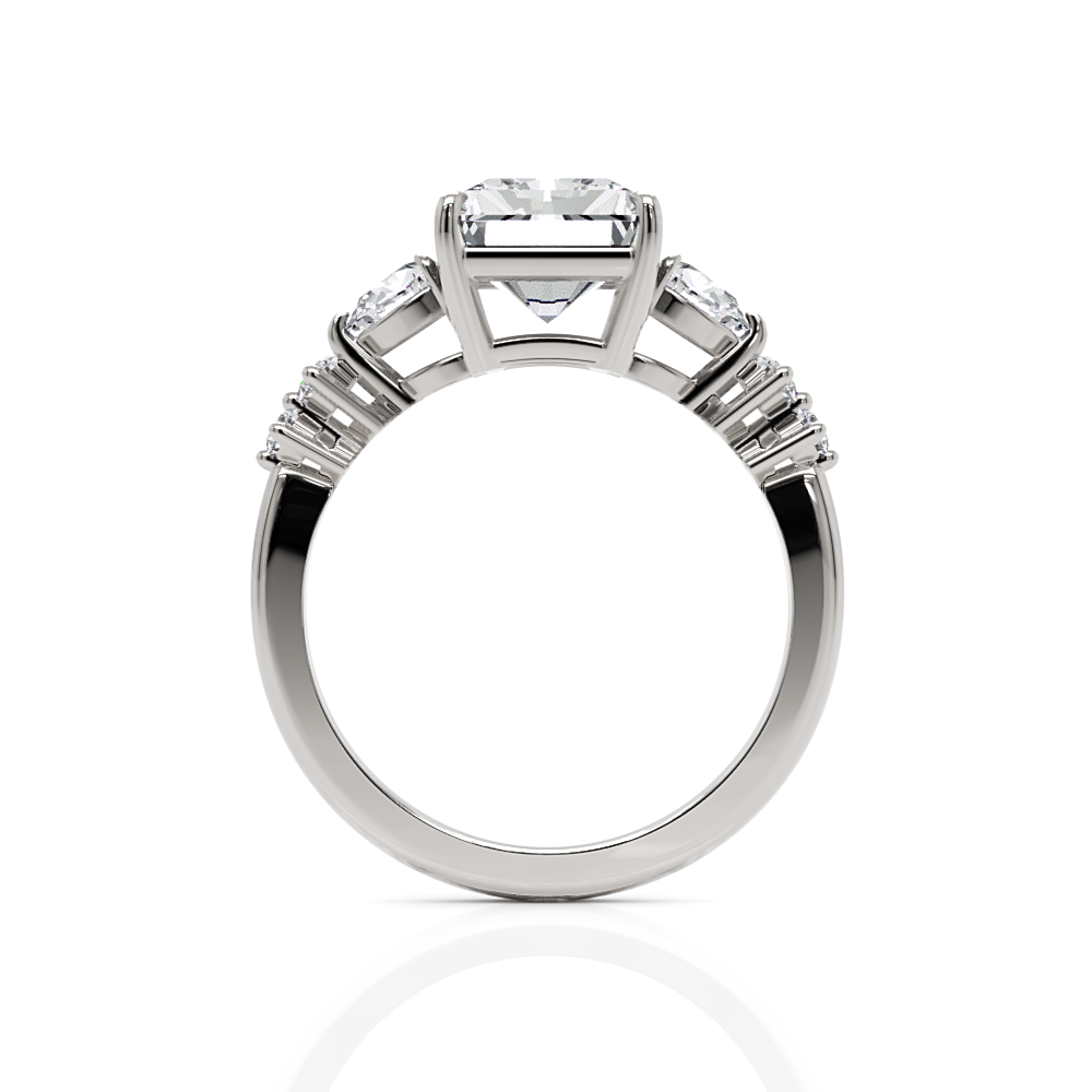 AGI Design Emma Radiant/Emerald Moissanite Engagement Ring