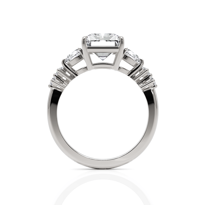 AGI Design Emma Radiant/Emerald Moissanite Engagement Ring